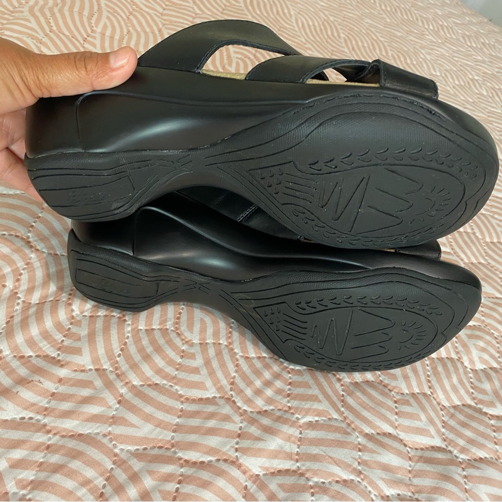 G.H. Bass & Co. Mabel Wedge Sandals BLACK SIZE 9 W - Picture 11 of 12